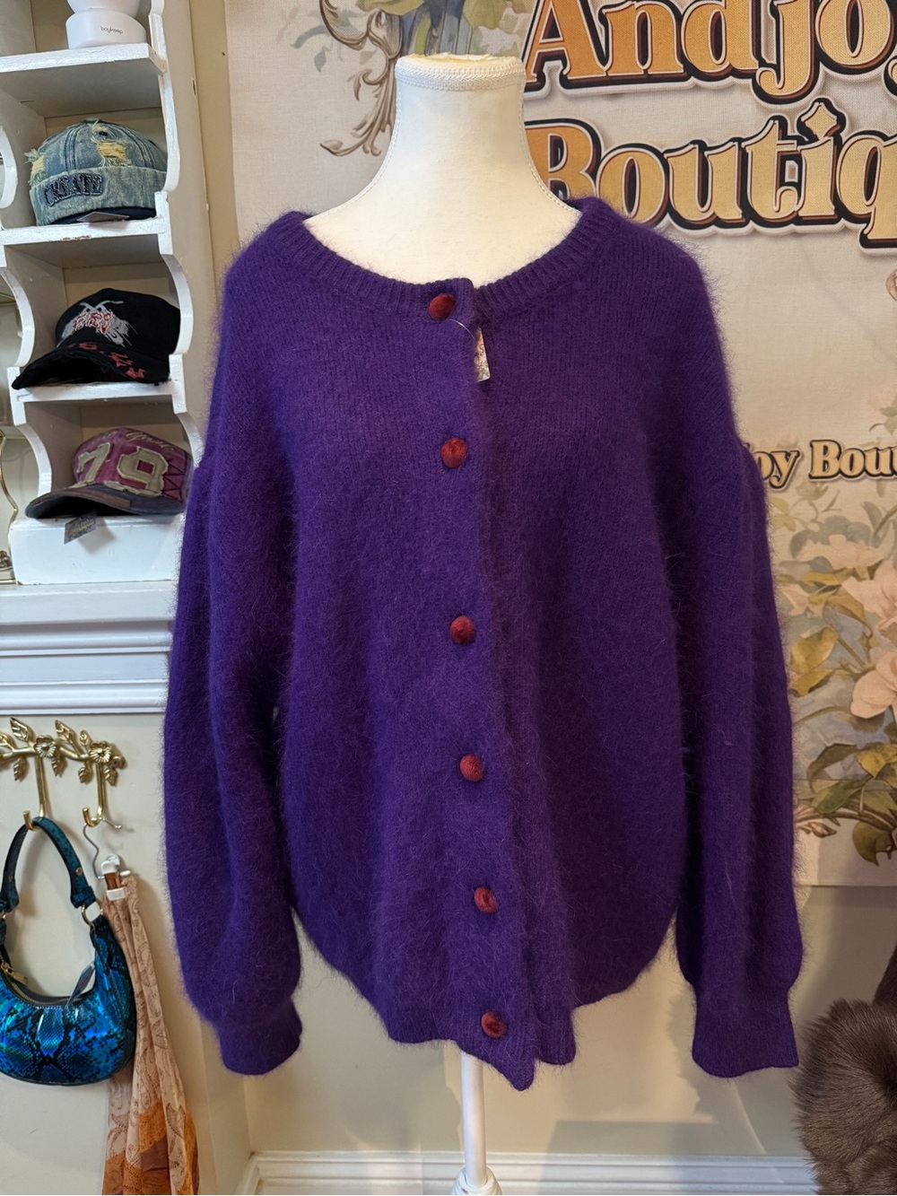 Cozy Purple Mohair Sweater